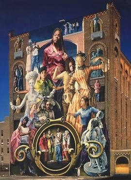 Meg Saligman Common Threads mural at Broad and Spring Garden